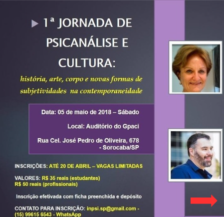 1ª Jornada de Psicanálise e Cultura